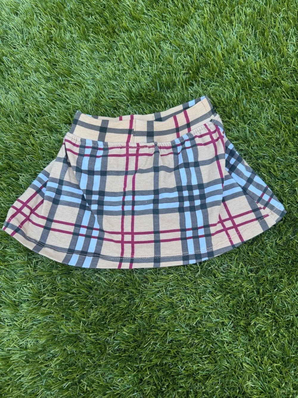 Girls 2T Plaid Skort & Graphic Top Bundle